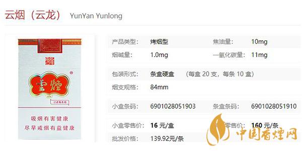 云煙云龍怎么樣 云煙云龍多少錢一包